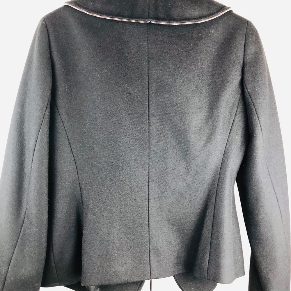 Lafayette 148 black wool jacket zipper accents 4 - Picture 9 of 16